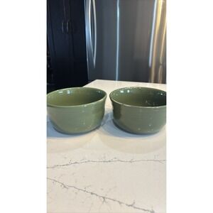 2 Fiesta Sage Green Bistro Bowls 22 oz Small Fiestaware HLC